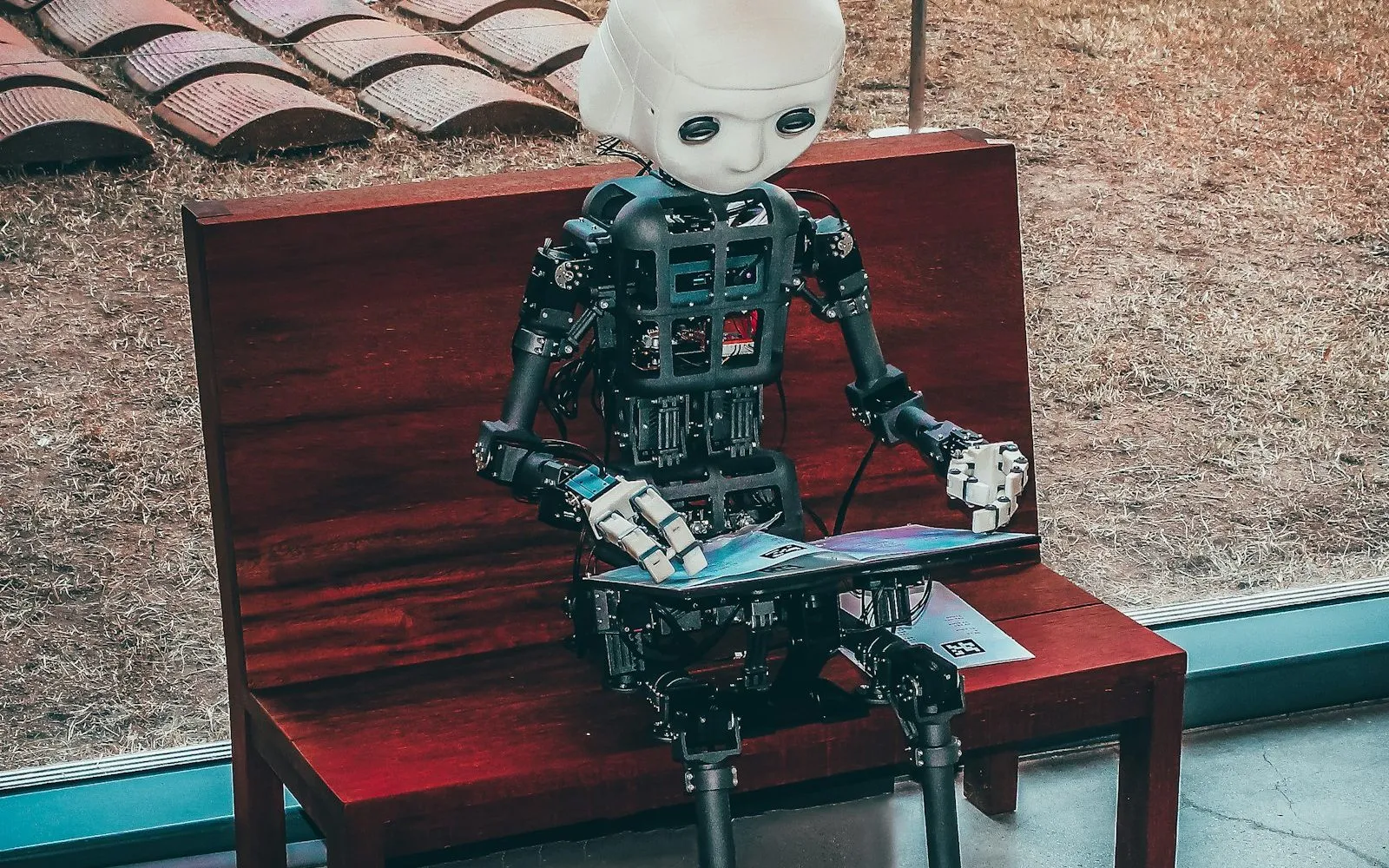 AI and automation concept with a human and technology